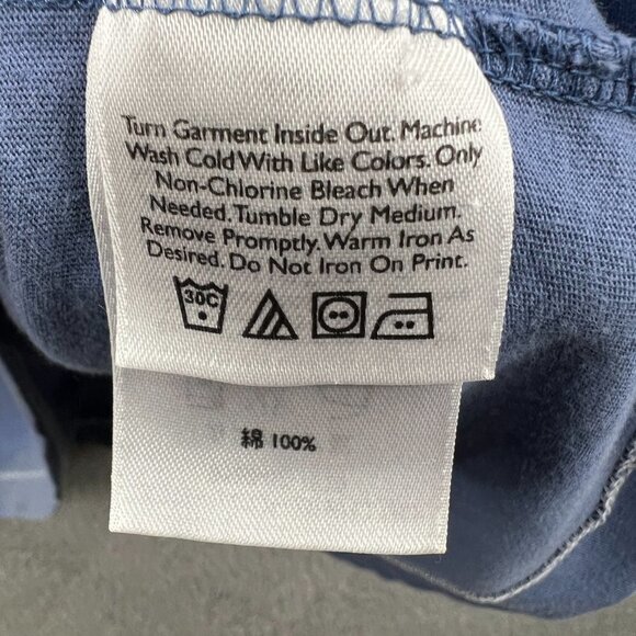 Eddie Bauer‎ Mens Shirt Extra Large Blue 100% Cotton Pullover Short Sleeve - Picture 5 of 8